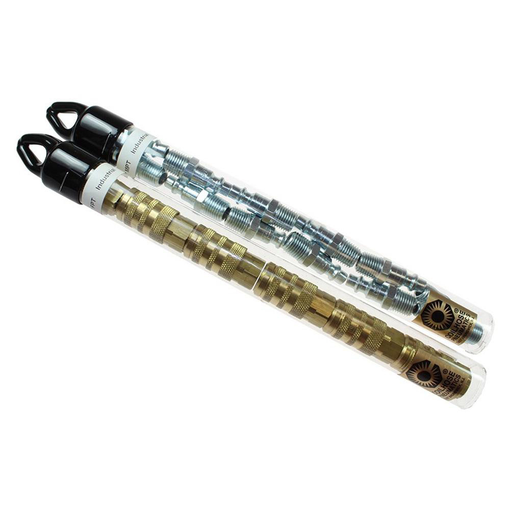 Coilhose Pneumatics 18 Piece 1/4" Body 1/4 NPT Brass/Steel Industrial Pneumatic Coupling Plug Set - 15X-1501-T2