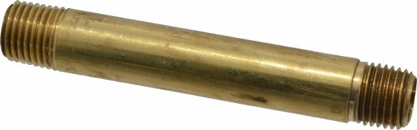 Parker Industrial Pipe Long Nipple: 1/4" Male Thread, MNPTF - 215PNL-4-35