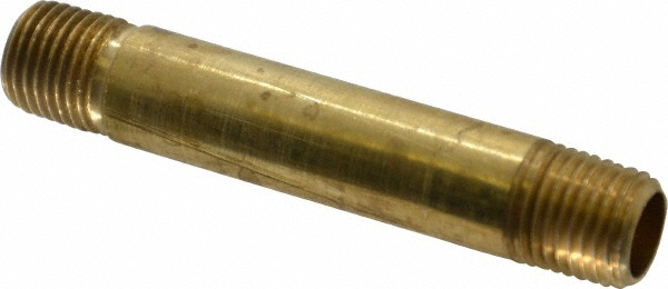 Parker Industrial Pipe Long Nipple: 1/4" Male Thread, MNPTF - 215PNL-4-35