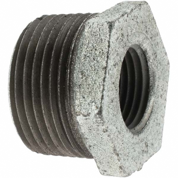 Made in USA Malleable Iron Pipe Bushing: 1 x 1/8" Fitting - 100018CI-01