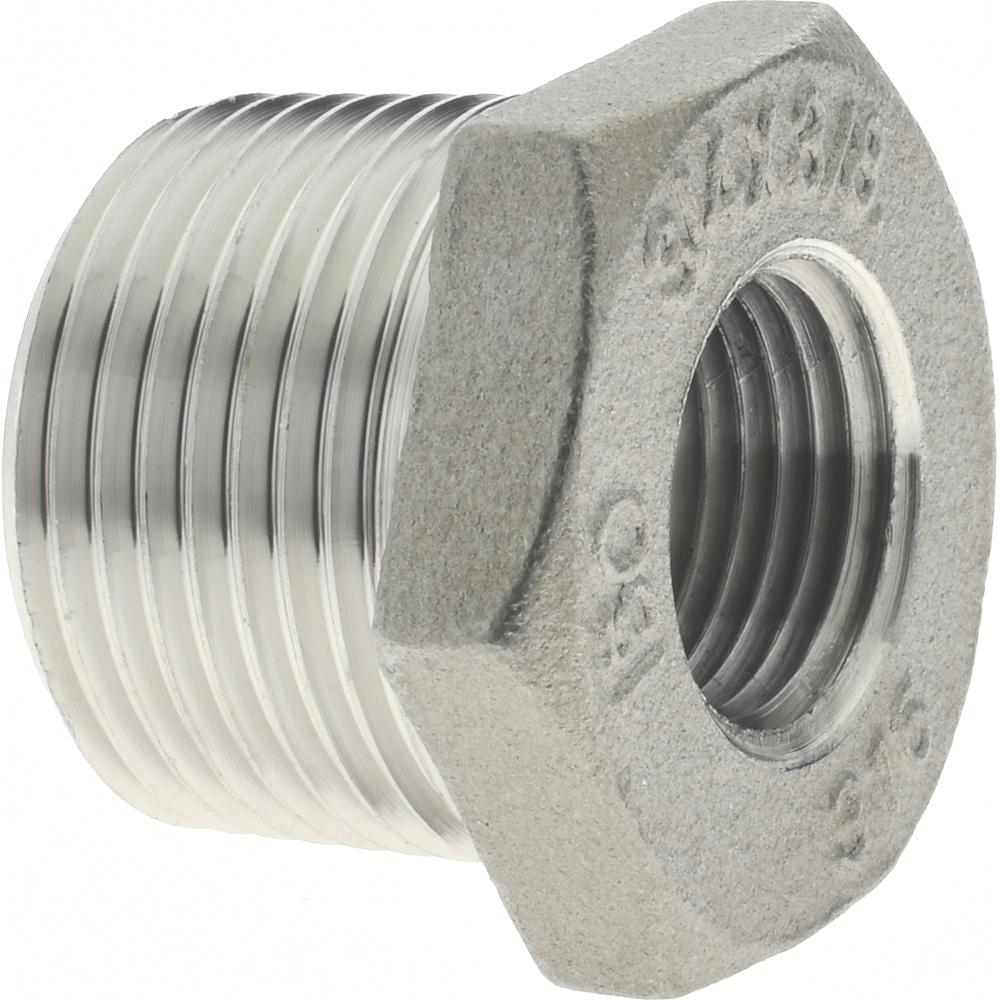 Merit Brass Pipe Bushing: 3/4 x 3/8", 304 & 304L Stainless Steel - 3414D-1206