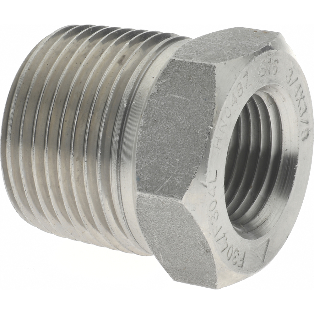 Merit Brass Pipe Bushing: 3/4 x 3/8", 304 & 304L Stainless Steel - 3414D-1206