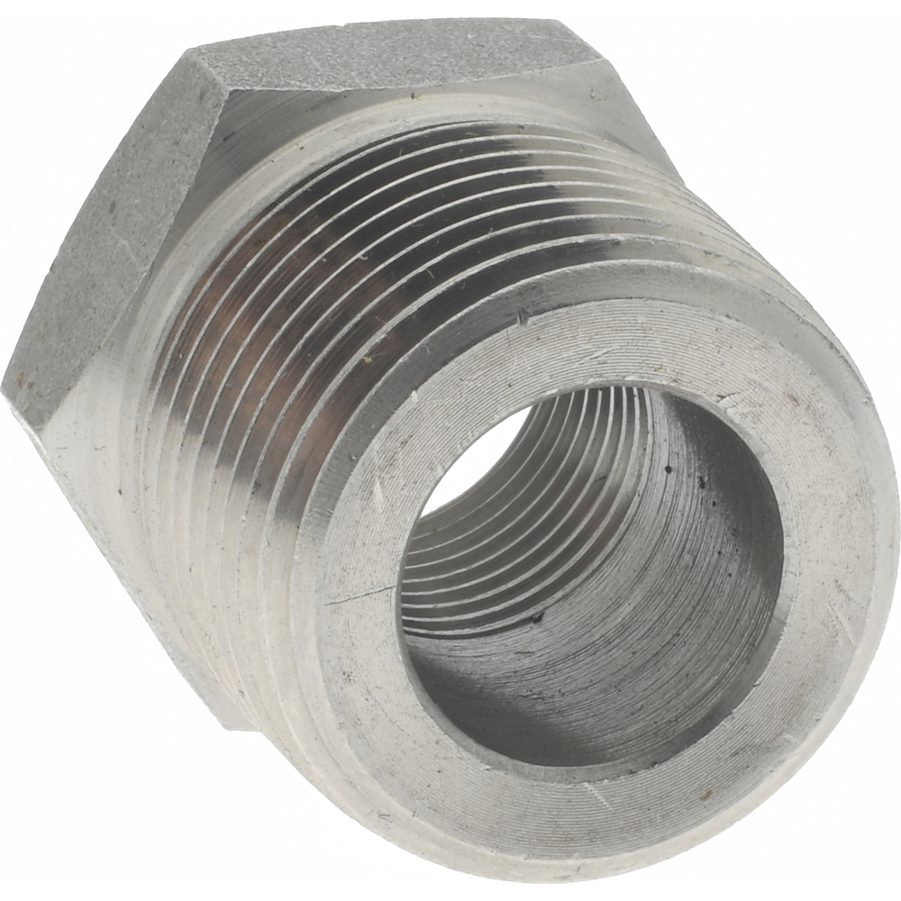 Merit Brass Pipe Bushing: 3/4 x 3/8", 304 & 304L Stainless Steel - 3414D-1206