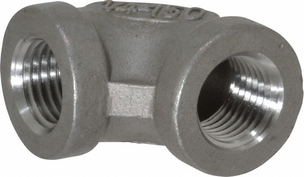 Merit Brass Pipe 90 deg Elbow: 1/4", 316 Stainless Steel - K601-04