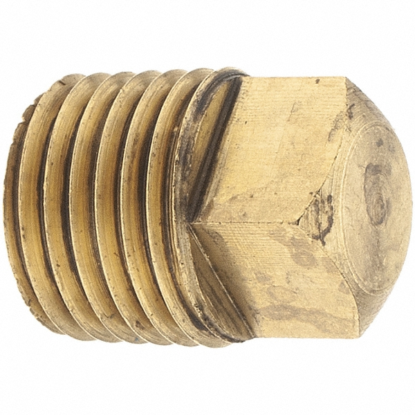 Merit Brass Brass Pipe Square Head Plug: 1-1/2" Fitting, Threaded, MNPT x FNPT, Class 125, Lead Free - XNL117-24