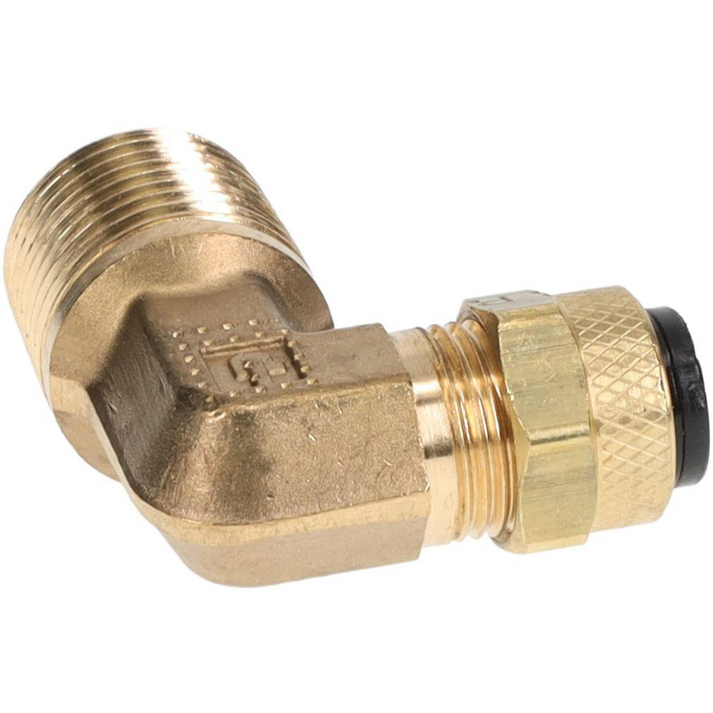 Parker Compression Tube Male Elbow: 3/8-18, 3/8" Tube OD, Compression x MNPTF - 169P-6-6
