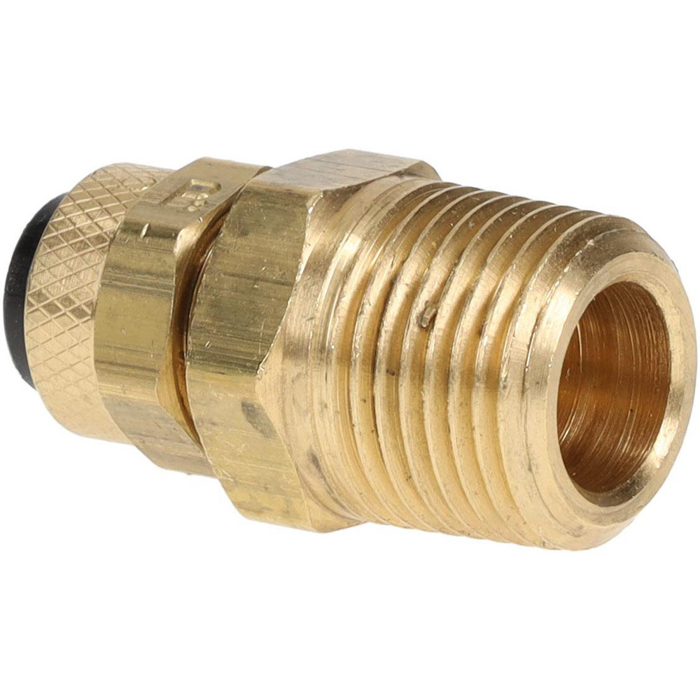 Parker Compression Tube Male Elbow: 3/8-18, 3/8" Tube OD, Compression x MNPTF - 169P-6-6