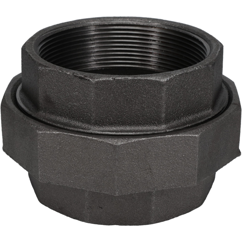 Value Collection Black Pipe Fittings: Union, 4", Threaded, Malleable Iron - B342 100