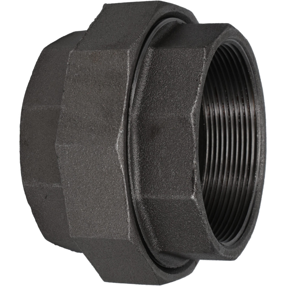 Value Collection Black Pipe Fittings: Union, 4", Threaded, Malleable Iron - B342 100