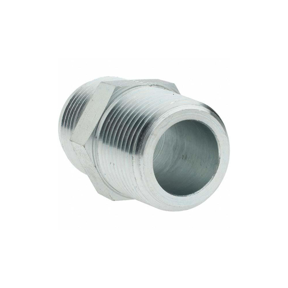 Parker Steel Flared Tube Connector: 1" OD, 1-11-1/2 Thread, 37 deg Flared Angle - KP65783