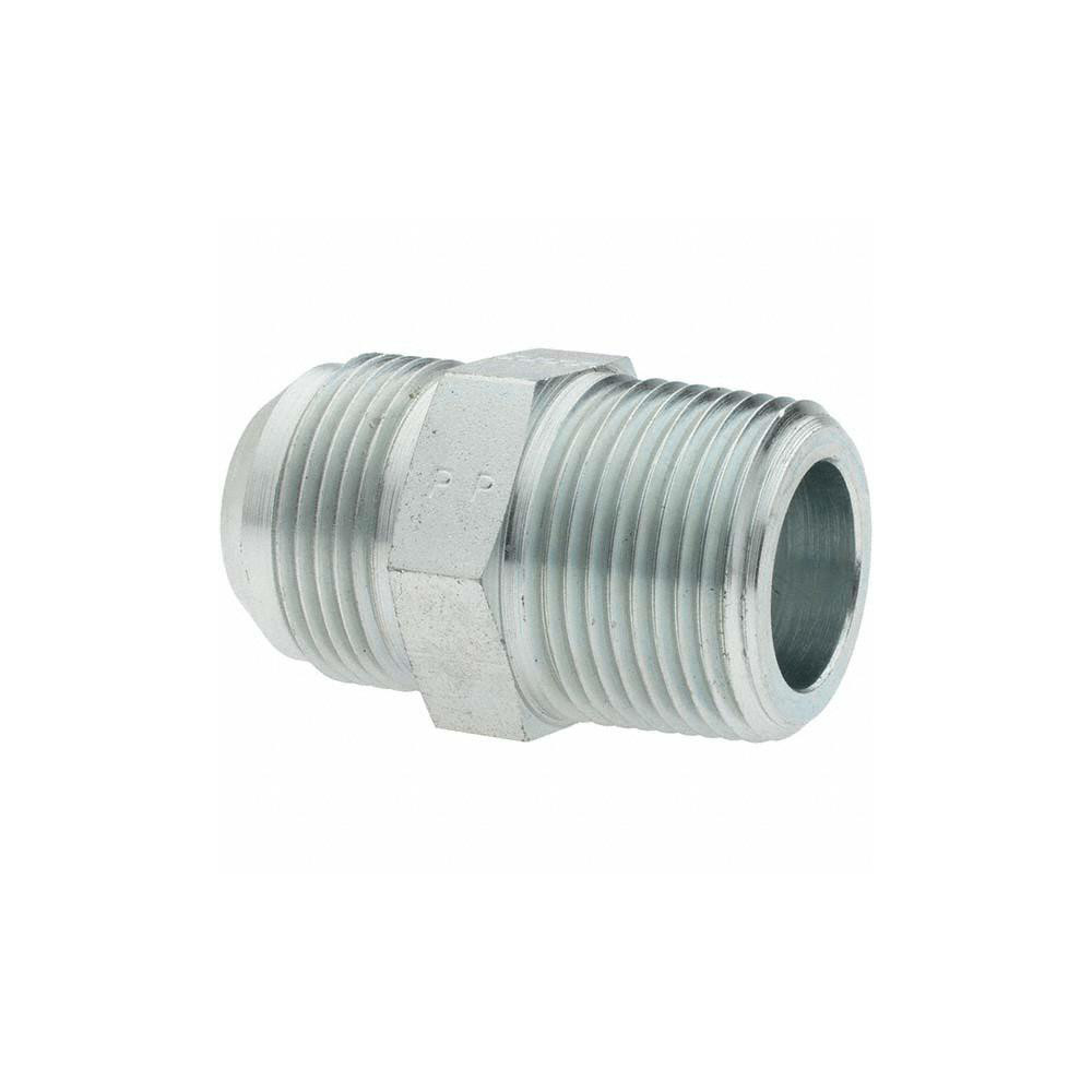 Parker Steel Flared Tube Connector: 1" OD, 1-11-1/2 Thread, 37 deg Flared Angle - KP65783