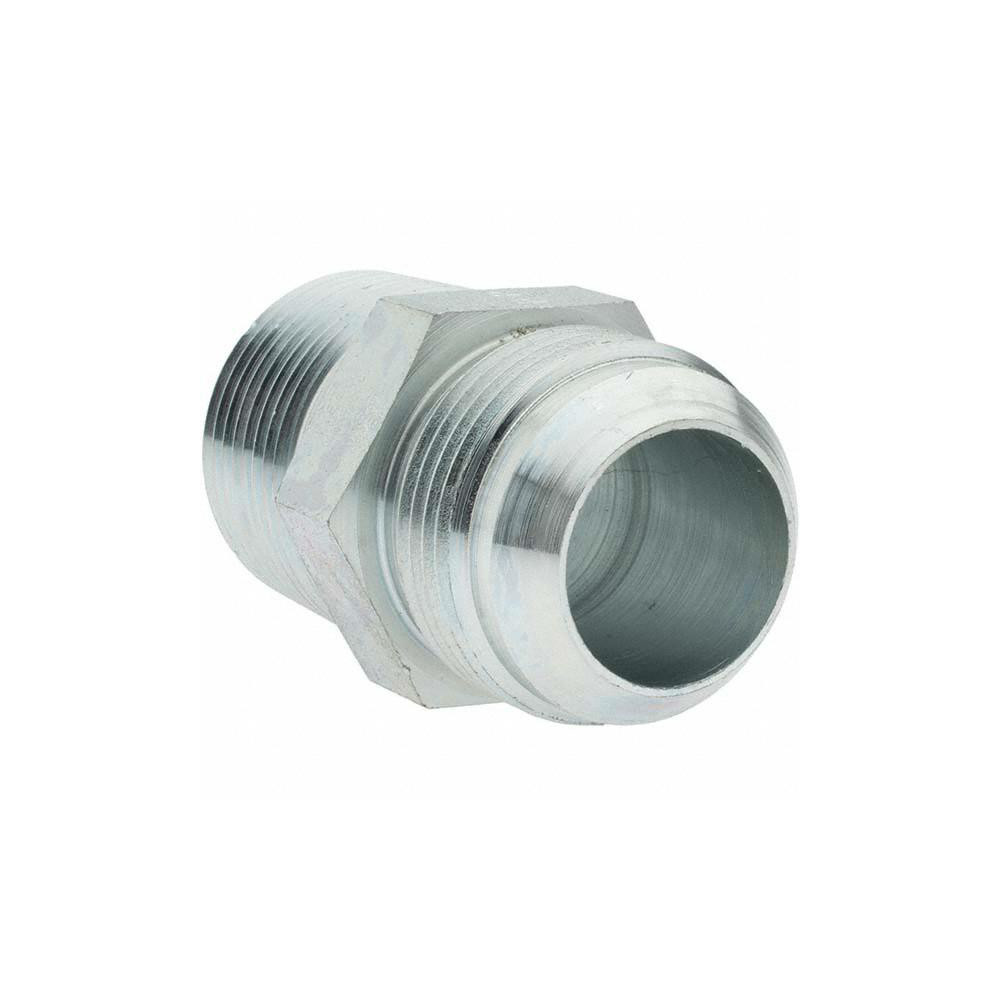 Parker Steel Flared Tube Connector: 1" OD, 1-11-1/2 Thread, 37 deg Flared Angle - KP65783