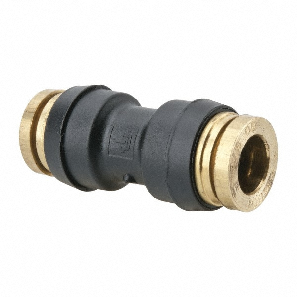 Parker Push-to-Connect Fitting: 45 Deg Elbow, NPTF, 1/4" OD - PF-00081