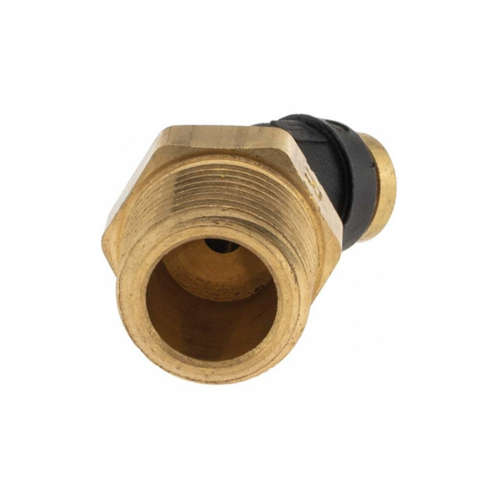 Parker Push-to-Connect Fitting: 45 Deg Elbow, NPTF, 1/4" OD - PF-00081