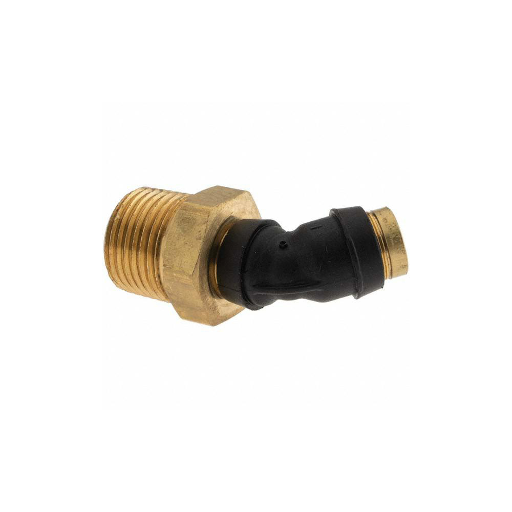 Parker Push-to-Connect Fitting: 45 Deg Elbow, NPTF, 1/4" OD - PF-00081