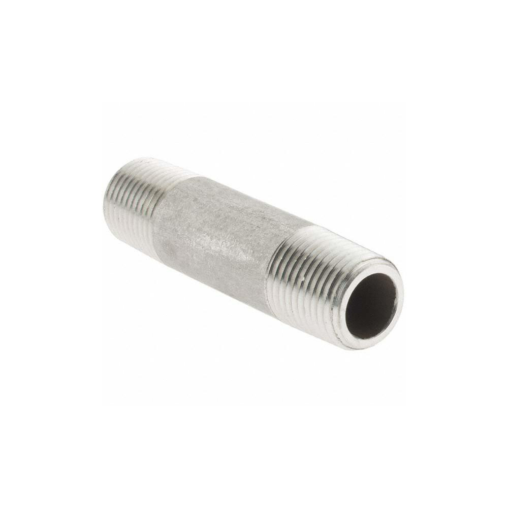 Value Collection Stainless Steel Pipe Nipple: 1/8" Pipe, Grade 316 & 316L - 6BN1/8*11/2