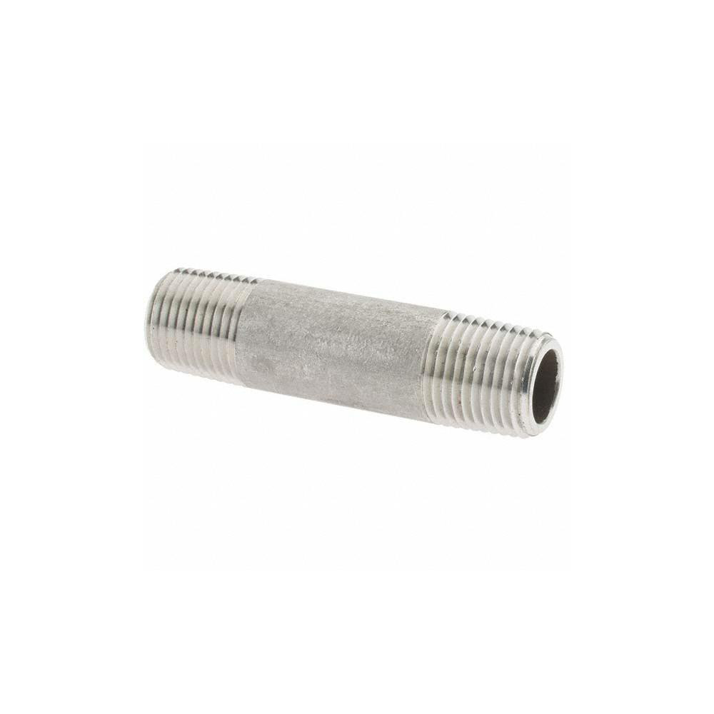 Value Collection Stainless Steel Pipe Nipple: 1/8" Pipe, Grade 316 & 316L - 6BN1/8*11/2