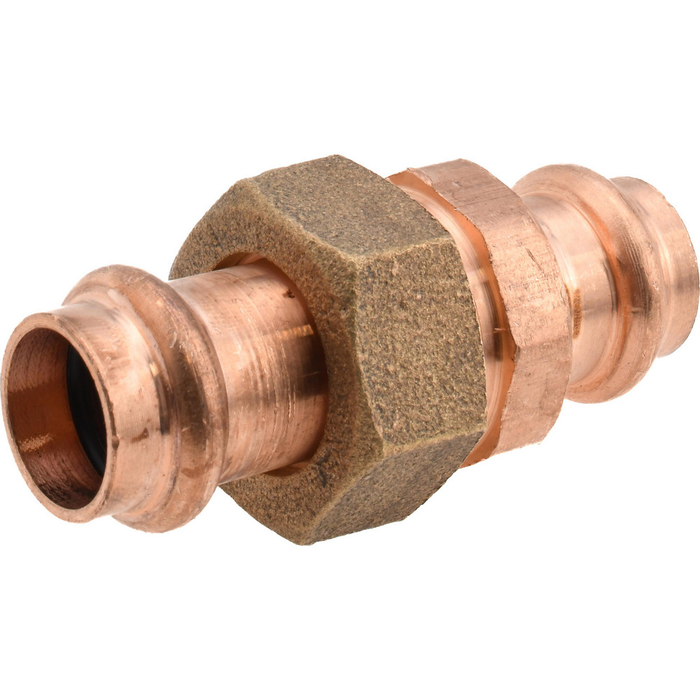 NIBCO Wrot Copper Pipe Union: 1/2" Fitting, P x P, Press Fitting, Lead Free - 9256400PC