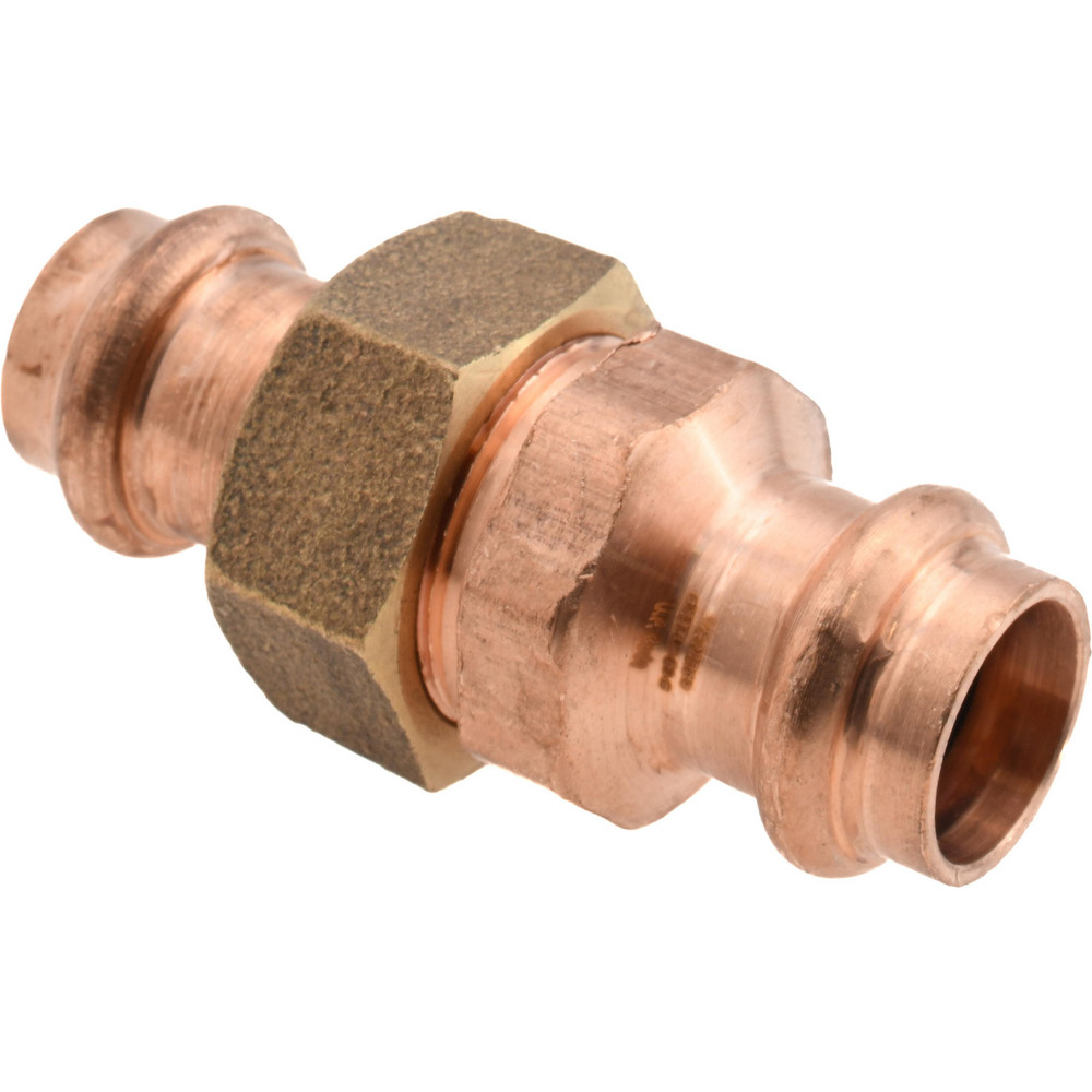 NIBCO Wrot Copper Pipe Union: 1/2" Fitting, P x P, Press Fitting, Lead Free - 9256400PC