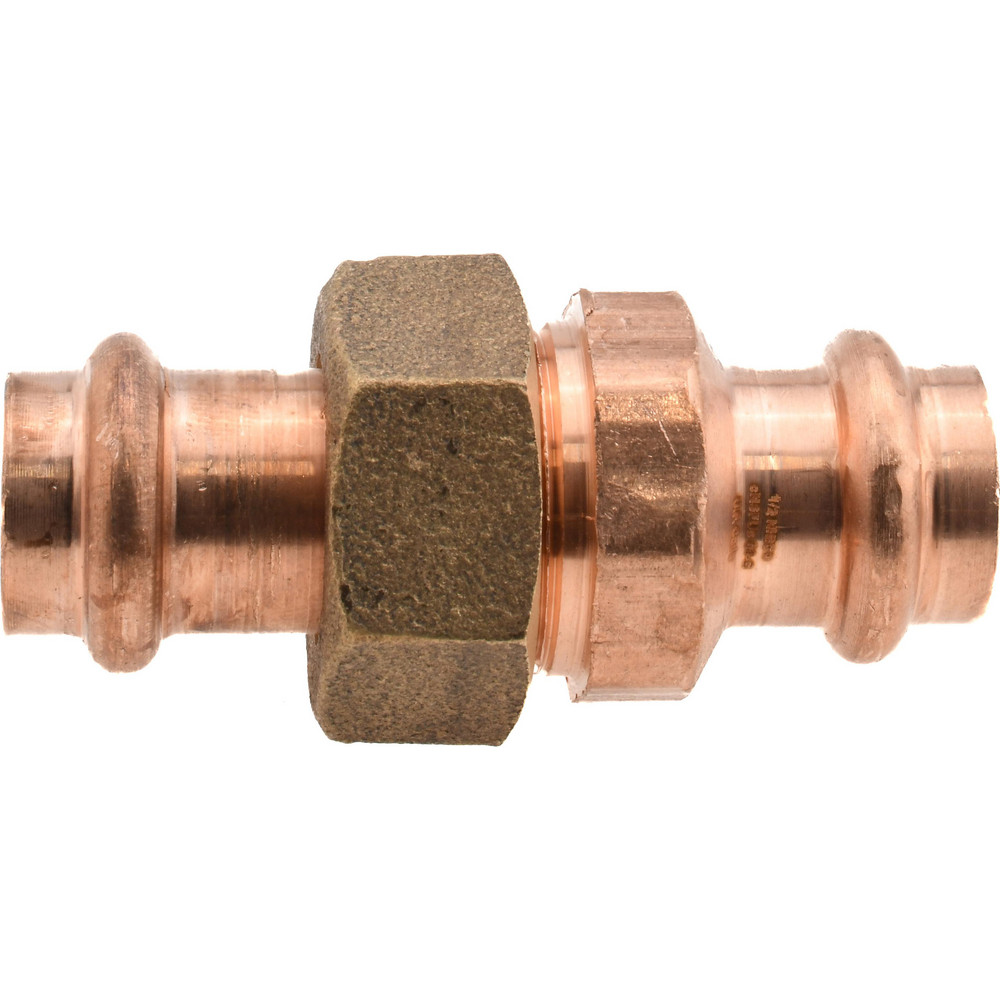 NIBCO Wrot Copper Pipe Union: 1/2" Fitting, P x P, Press Fitting, Lead Free - 9256400PC