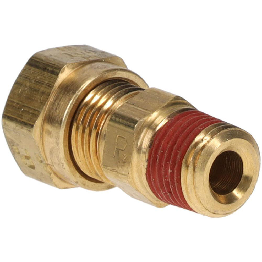 Parker Compression Tube Male Connector: 1/8, 1/4" Tube OD, Compression x MNPTF - VS68NTA-4-2