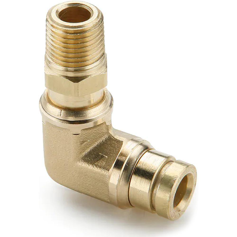 Parker Compression Tube Male Connector: 1/8, 1/4" Tube OD, Compression x MNPTF - VS68NTA-4-2