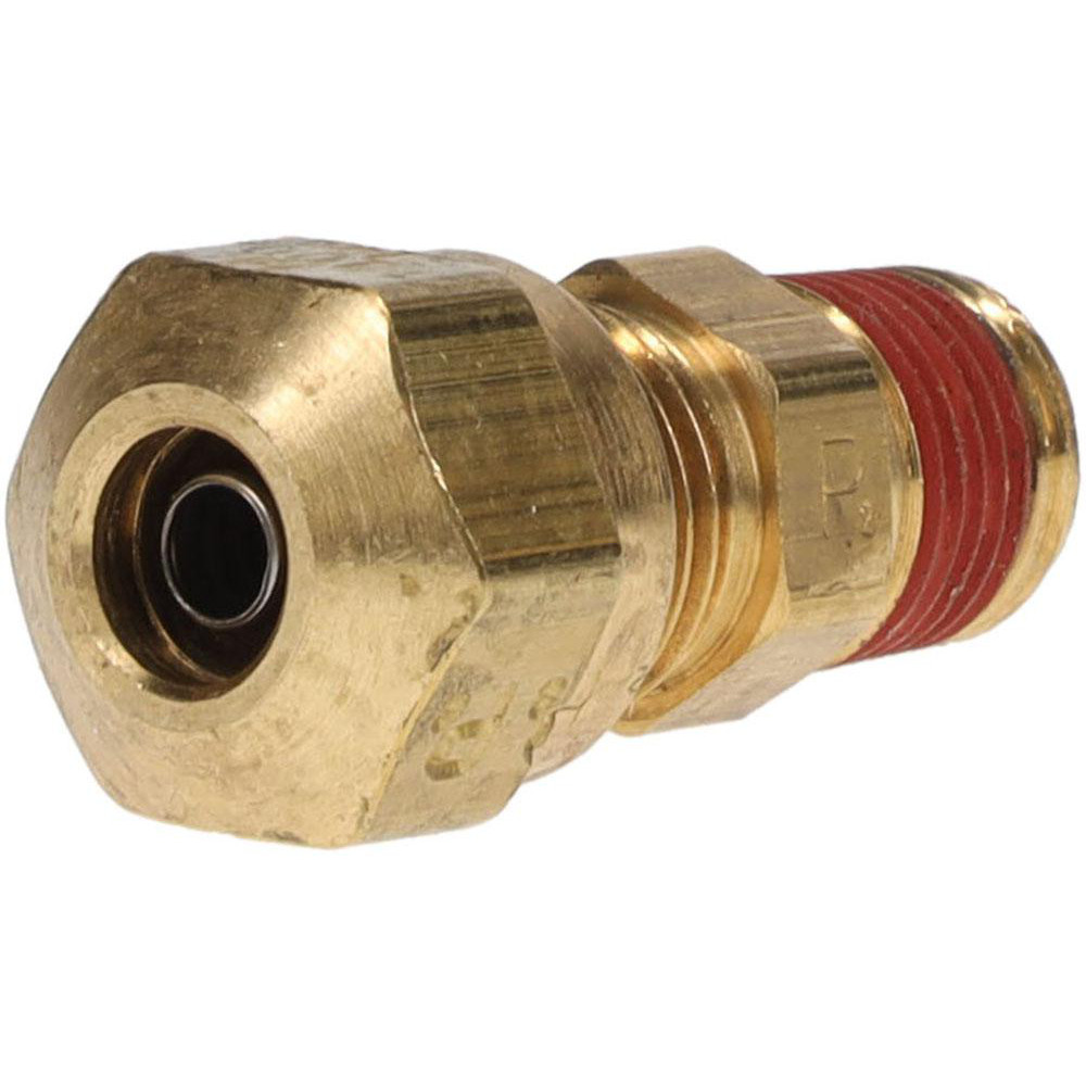 Parker Compression Tube Male Connector: 1/8, 1/4" Tube OD, Compression x MNPTF - VS68NTA-4-2