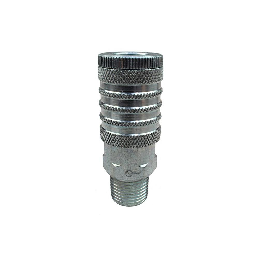 Coilhose Pneumatics Pneumatic Hose Coupling: 1/2" Thread, 3/8" Body Dia, Industrial Interchange - 587