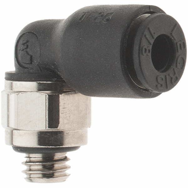 Legris Push-to-Connect Fitting: Male Elbow, #10-32", UNF, 1/8" OD - 3109 53 20