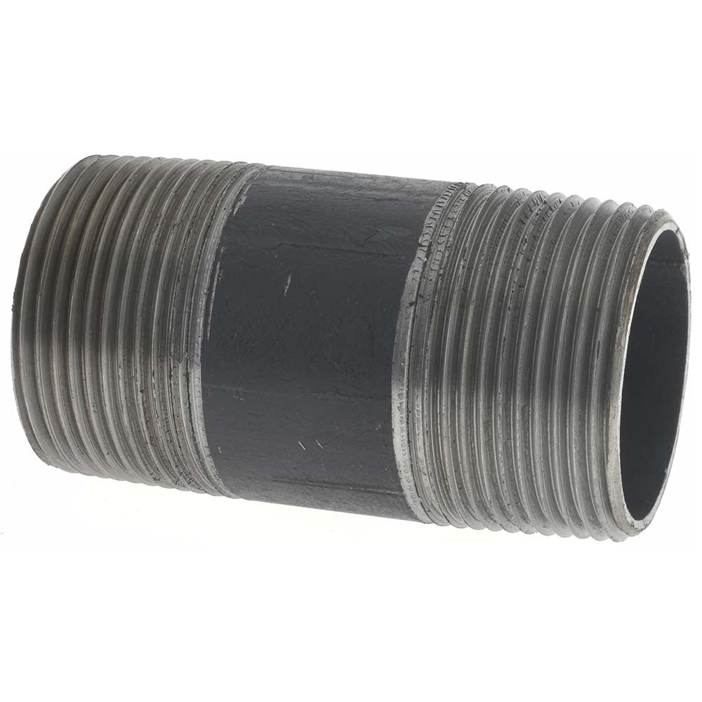 Value Collection Black Pipe Nipple: 1-1/4" Dia x 4" Long, Schedule 40 - NB07040