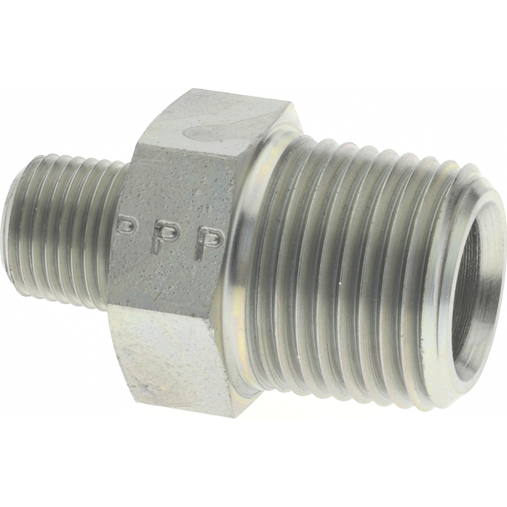 Parker Industrial Pipe Hex Plug: 3/8 x 1/8" Male Thread, MNPTF - 3/8 X 1/8 FF-S
