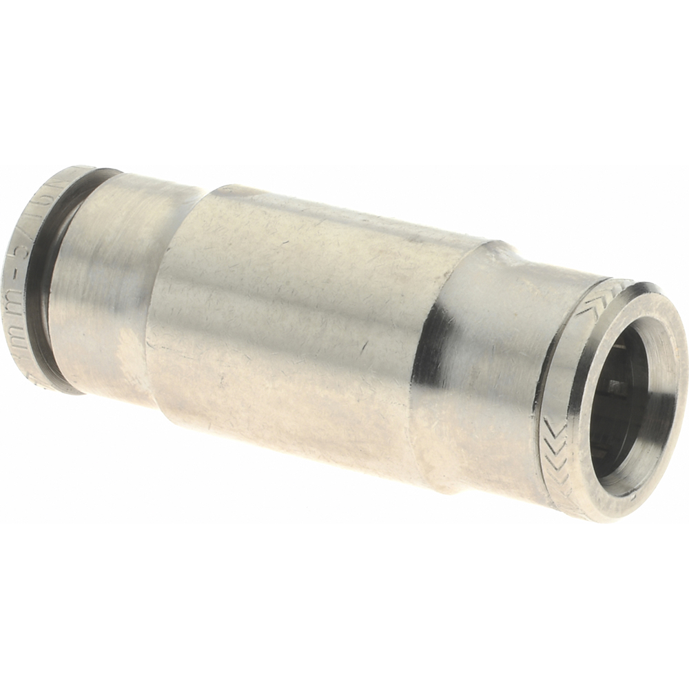 Norgren Push-to-Connect Tube x Tube Fitting: Straight Connector, 8.00 mm OD - 100200800