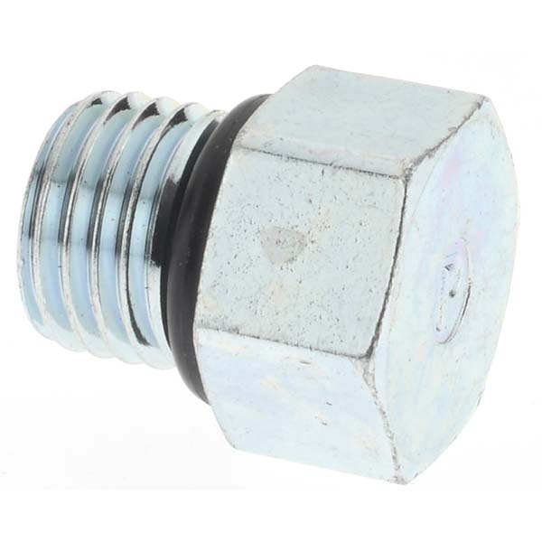Parker Industrial Pipe Hex Socket Plug: 7/16-20 Male Thread, Male Straight Thread O-Ring - 4 HP5ON-S