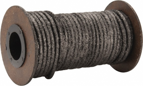 Made in USA 1/2" x 7.3' Spool Length, Graphite Impregnated Aramid Compression Packing - 31952492