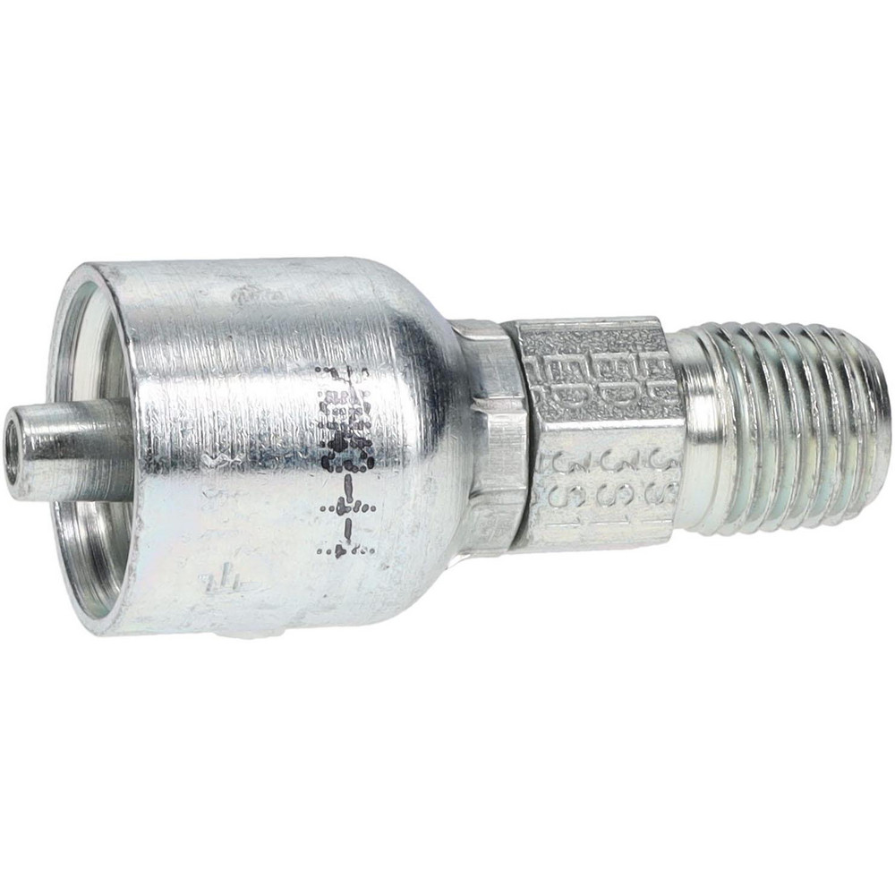 Parker Hydraulic Hose Male Rigid Fitting: 0.25" ID, 4 mm, 1/4-18, 12,000 psi - 10143-4-4
