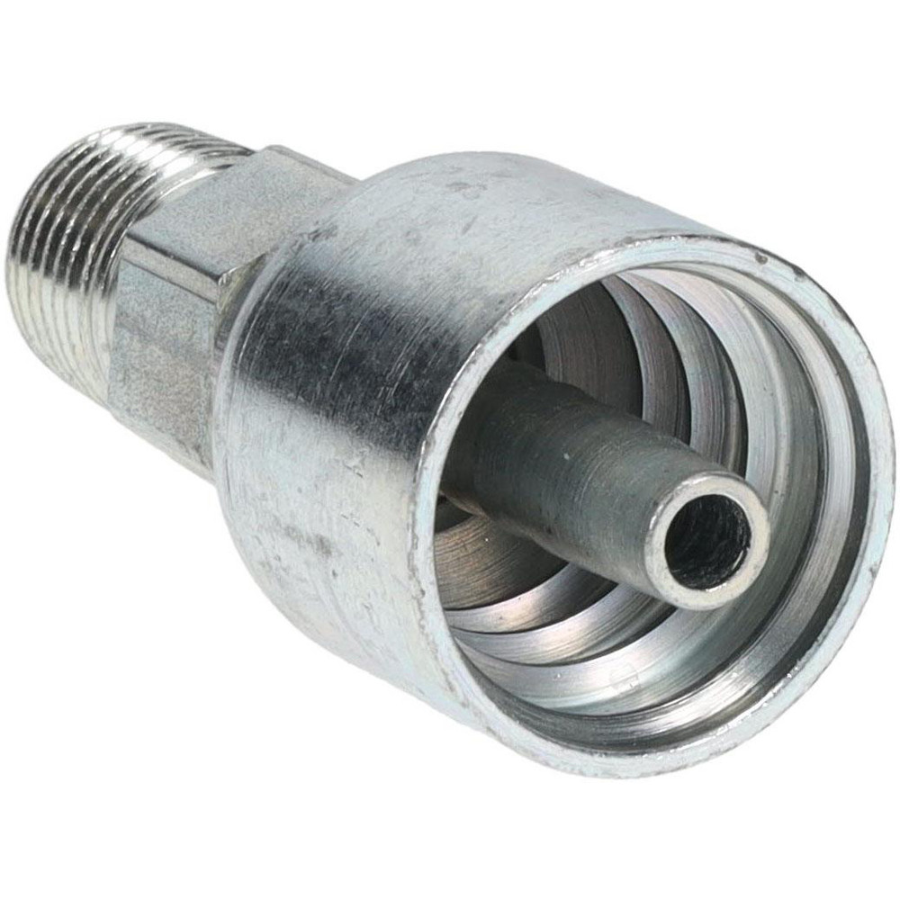Parker Hydraulic Hose Male Rigid Fitting: 0.25" ID, 4 mm, 1/4-18, 12,000 psi - 10143-4-4