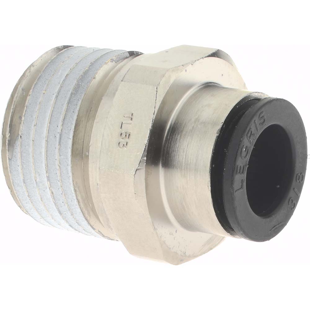 Legris Push-to-Connect Tube x MNPT Fitting: Connector, NPT, 3/8" OD - 3175 60 22