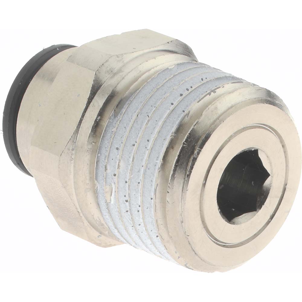 Legris Push-to-Connect Tube x MNPT Fitting: Connector, NPT, 3/8" OD - 3175 60 22
