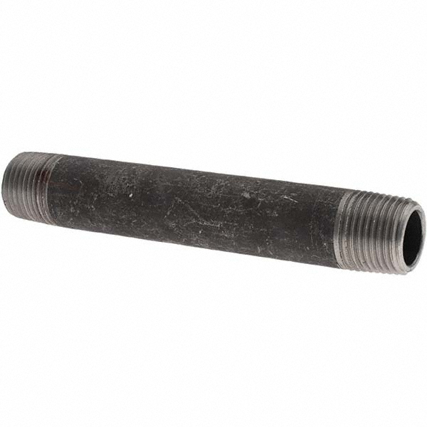 Value Collection Black Pipe Nipple: 1/2" Dia x 1-1/8" Long, Schedule 80 - BD-13613