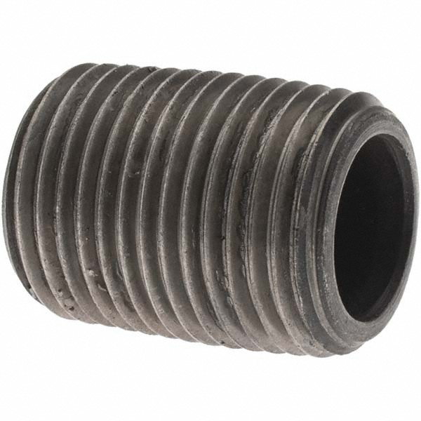 Value Collection Black Pipe Nipple: 1/2" Dia x 1-1/8" Long, Schedule 80 - BD-13613