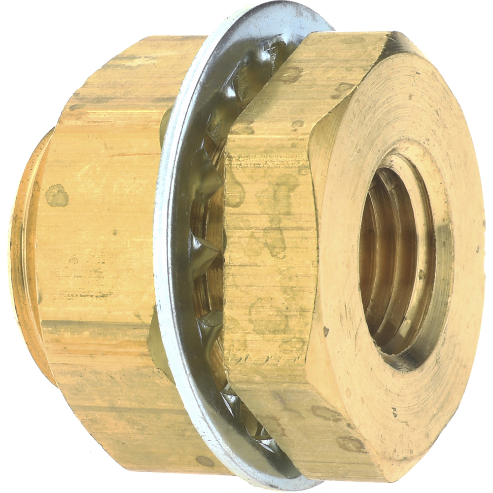 Parker Industrial Pipe Anchor Coupling: 1/4-18 Female Thread, 3/4-16 Male Thread, MNPTF x FNPTF - W-21204-