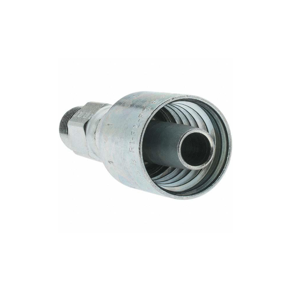 Parker Hydraulic Hose Male NPT Swivel Fitting: 0.5" ID, 8 mm, 3/8-18 - KP46845