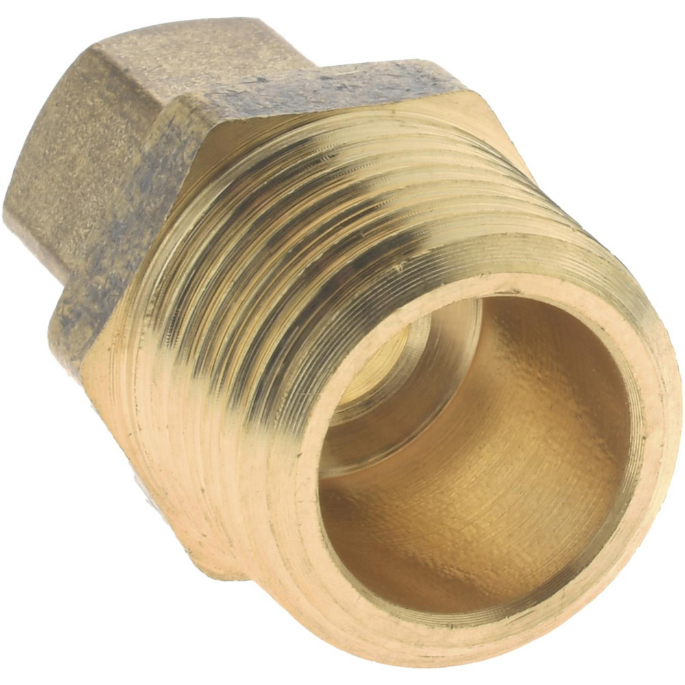CerroBrass Compression Tube Connector: 9/16-24, 3/8" Tube OD, Compression x MNPT - 18190