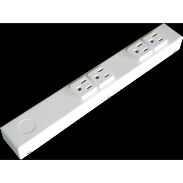 X1 X1 HR104VW 12 in. 4 TR Outlet Hardwired Power Strip - HR104VW