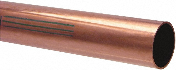 Mueller Industries 5' Long, 3/4" OD x 5/8" ID, Grade C12200 Copper Water (K) Tube - KH05005