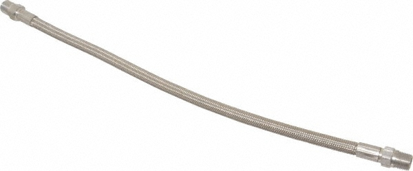 Made in USA 12" OAL, 3/16" ID, 3,000 Max psi, Flexible Metal Hose Assembly - 03319829