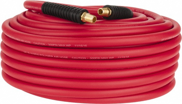 PRO-SOURCE Multipurpose Air Hose: 1/4" ID, Priced as 1' Increments, 25' Minimum Cut Length, 500' Total Coil Length - YA14500F