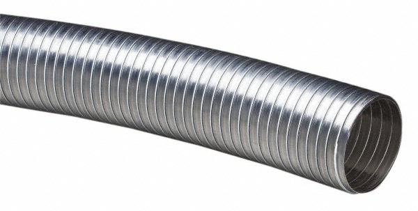 Federal Hose 6" Inside Dia, -60 to 450°F, Galvanized Steel, Lined Flexible Metal Duct Hose - 12109