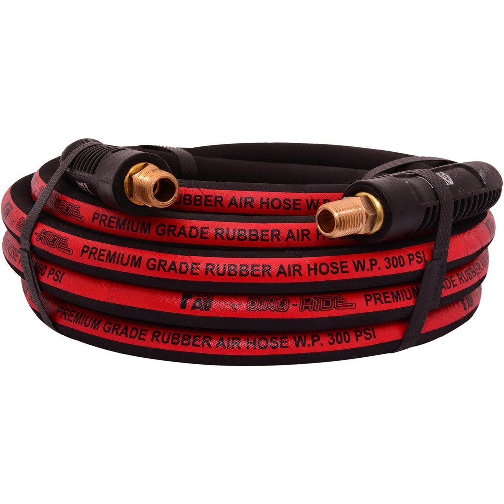 Dino-Hide Air & Multi-Purpose Hose: Hose Type: Multipurpose Air Hose; Length Ft. (Feet): 10; Type: Rubber Air Hose; Inside Diameter (Inch): 1/2 - WLEPRO1210