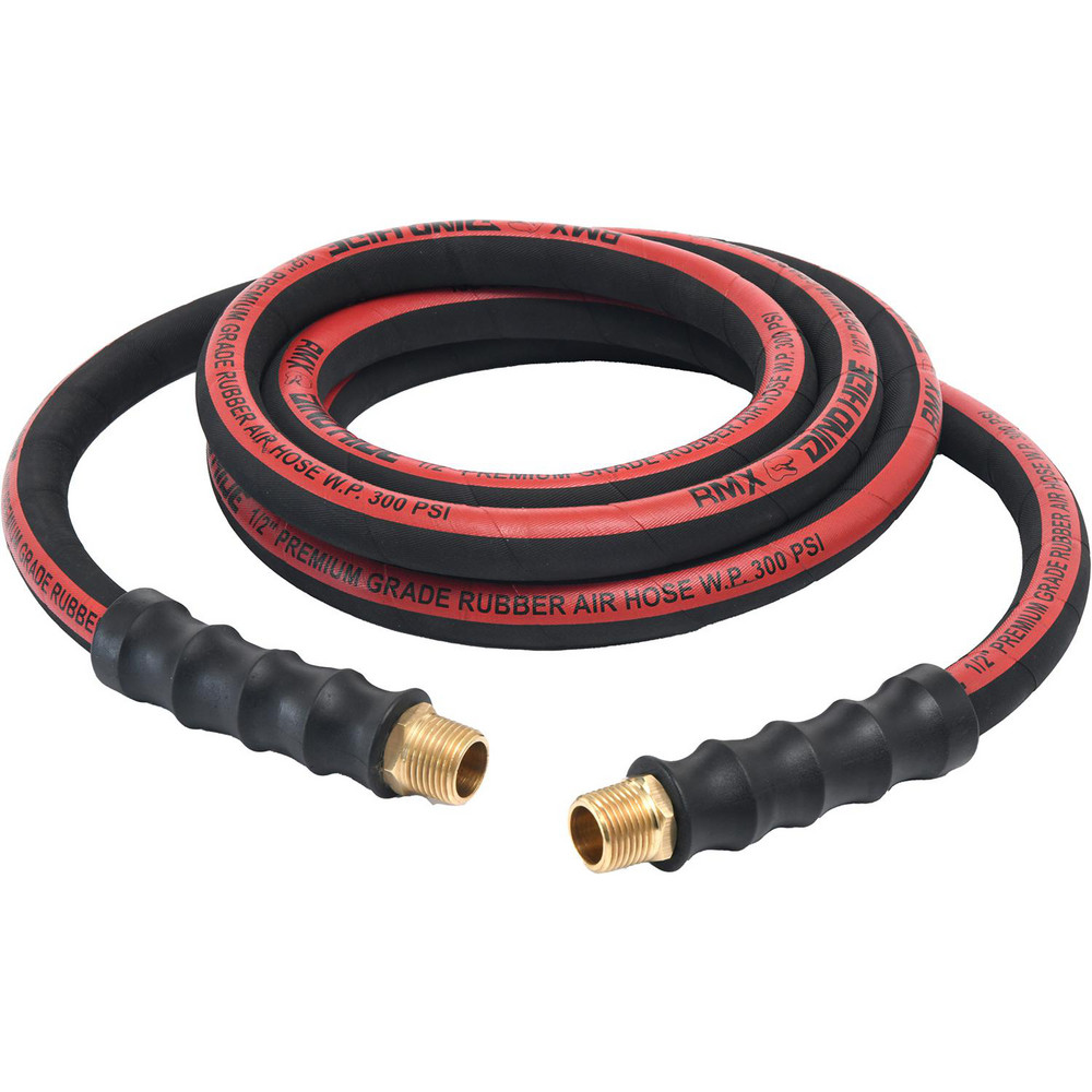 Dino-Hide Air & Multi-Purpose Hose: Hose Type: Multipurpose Air Hose; Length Ft. (Feet): 10; Type: Rubber Air Hose; Inside Diameter (Inch): 1/2 - WLEPRO1210